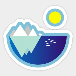 Iceberg, minimalist nature Sticker
